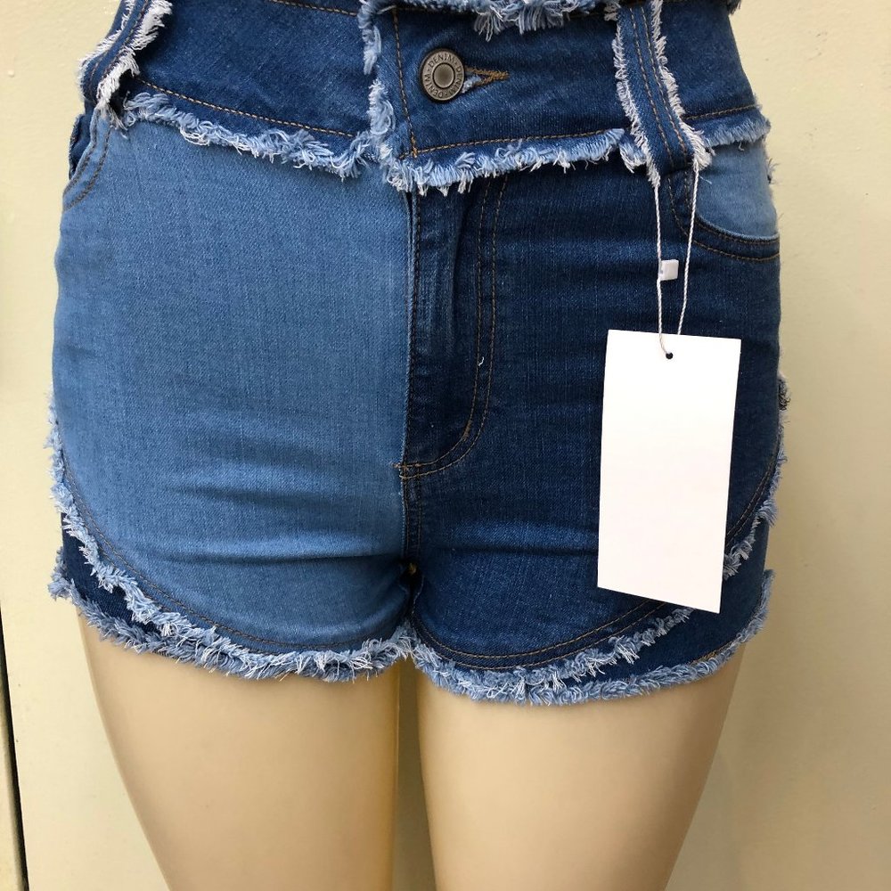 Patch work Denim Shorts